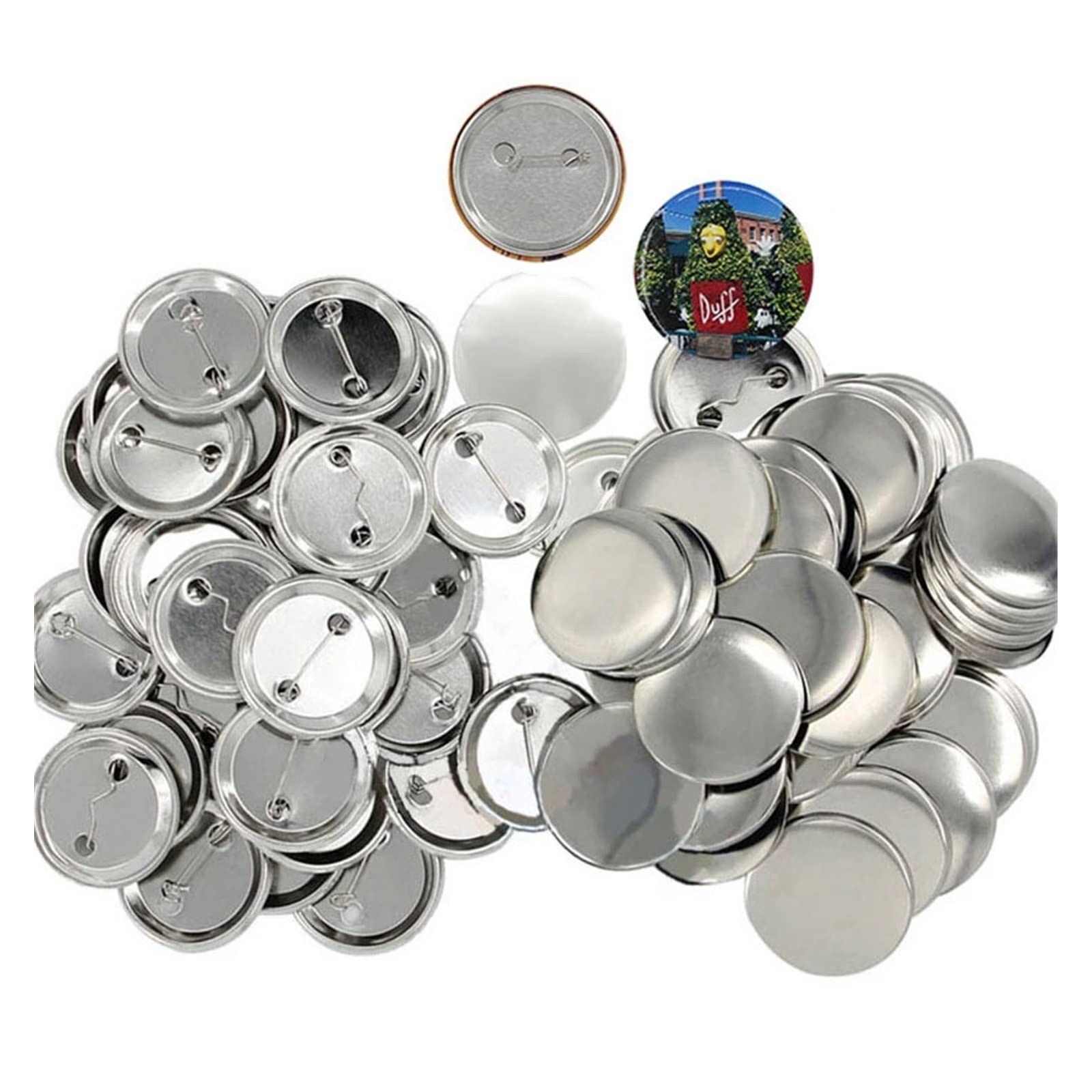 Zestaw do robienia znaczków Przezroczysty plastikowy przycisk rzemieślniczy z brelokiem z pinem pusta odznaka Pin Button Maker części do maszyny do robienia guzików dla majsterkowiczów do majsterkowan