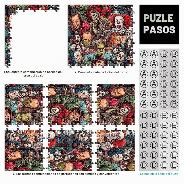 Foto 2 de 4 de Puzzle para Adultos Monstruo de Terror Puzzle de 1000 Piezas Apto para y niños Mayores de 12 años…