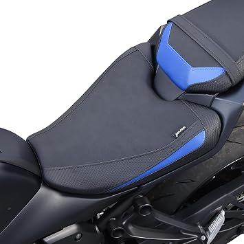 Motorcycle Rider Comfort Seat Fit for MT-07 MT07 2025 2026, Leather Front Driver Saddle Solo Cushion Pillion Pad, Blue