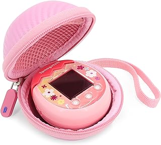 CASEMATIX Pink Carry Case Compatible with Tamagotchi Pix Camera Interactive Virtual Pet , Includes Case Only with Wrist Strap and Carabiner