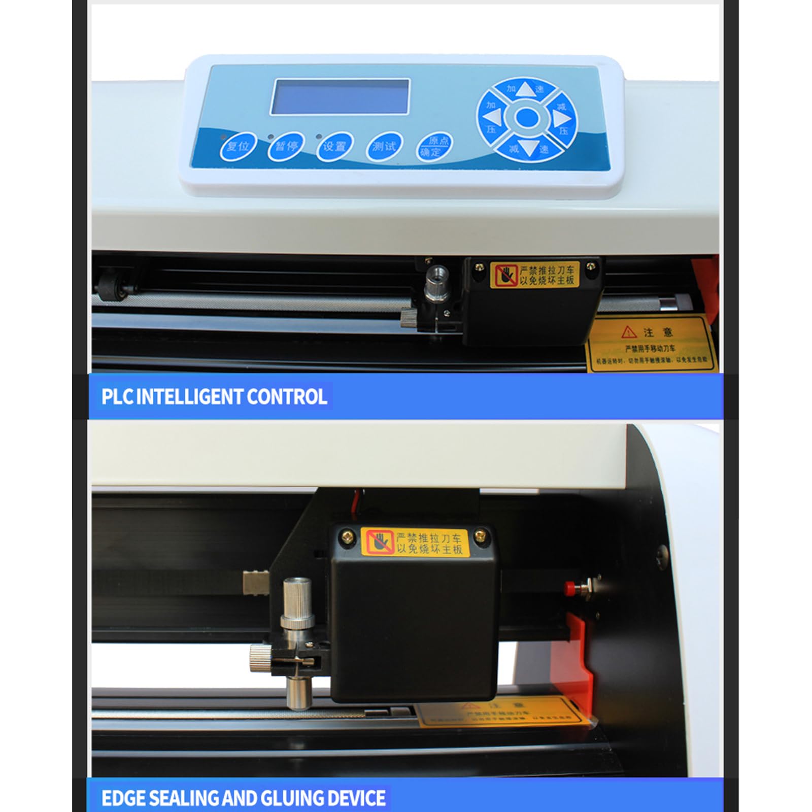Plotter Cortador de Vinilo para Pegatinas con Soporte, Controles Digitales y Rueda de presión de Doble Resorte Ajustable para la fabricación de letreros gráficos y Manualidades.