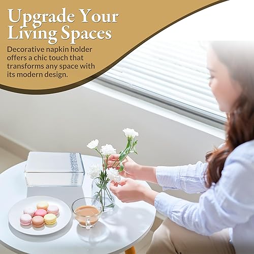 Miniatura 7 de Servilletero de acrílico  Servilletero transparente y servilletero de cóctel para una decoración versátil del hogar  Ideal como servilletero