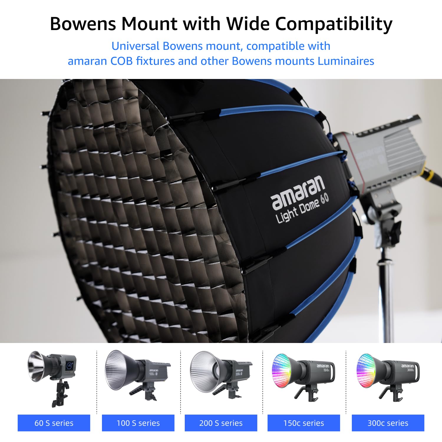 Amazon | amaran Light Dome 60 | 60cm円形ソフトボックス | Bowens