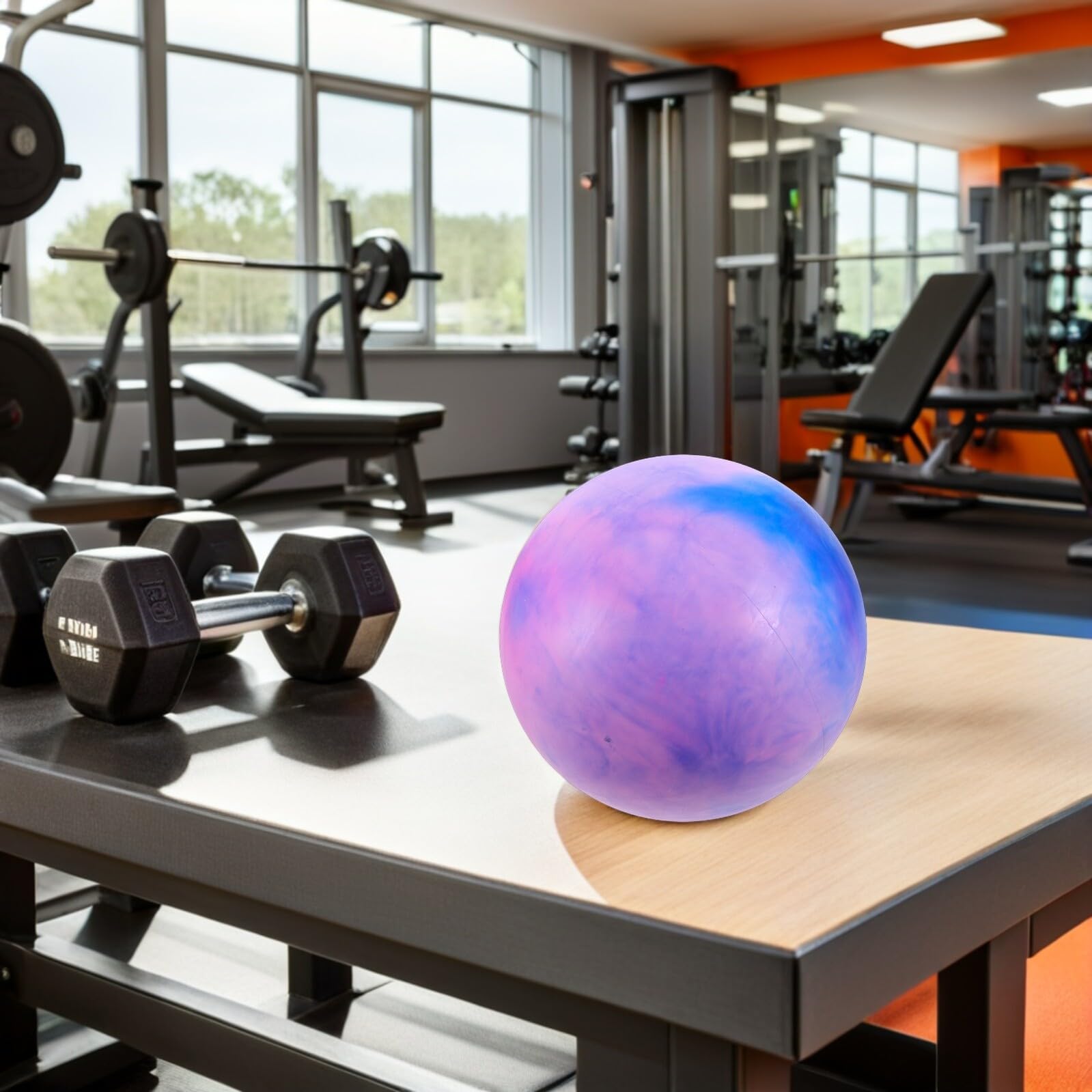 TOYANDONA Palla Pilates Piccola 14 Pollici in Pvc Antiscoppio per Allenamento Core e Stabilità per Esercizi a Terra e Attività All'aperto