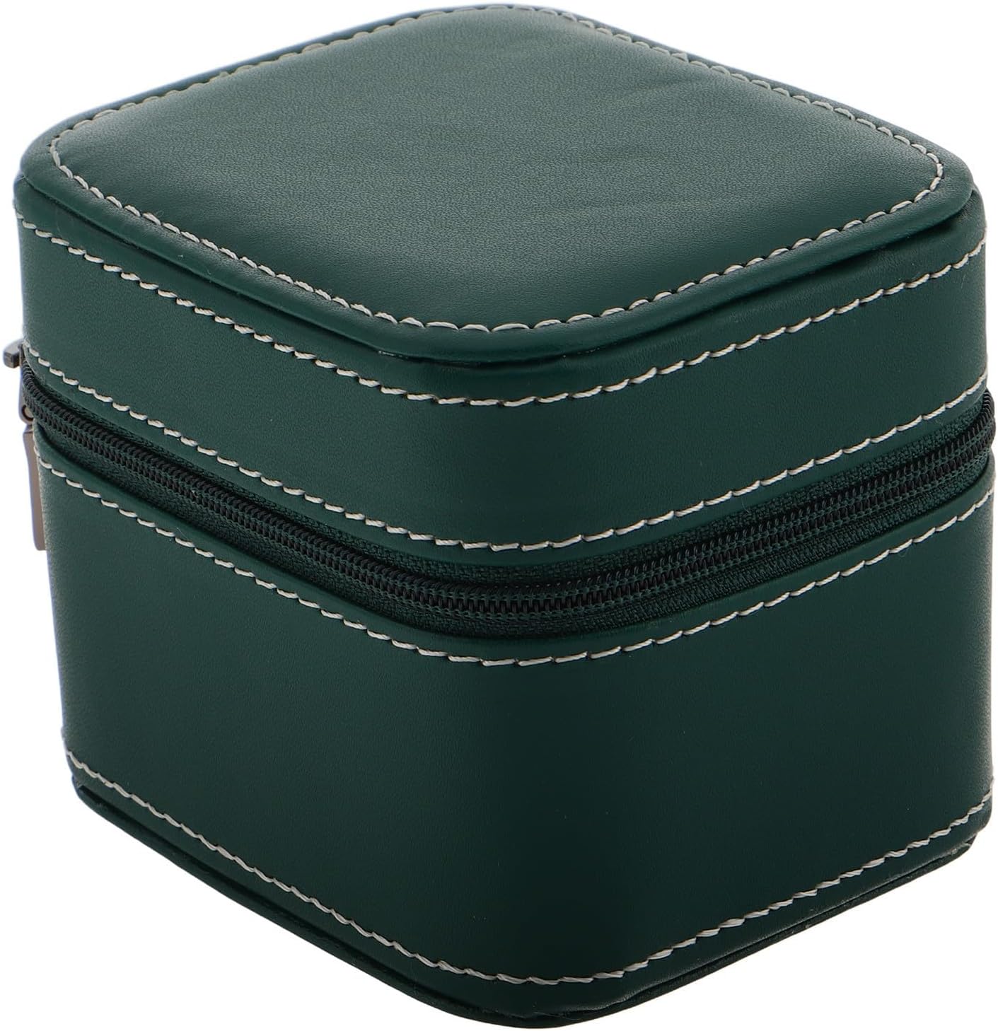 Gatuida Portable Pu Watch Storage Case for Men with Zipper Closure, Luxury Design and Elegant Exterior, for Travel and Daily Use, Small Pocket Watch Style Ring Box