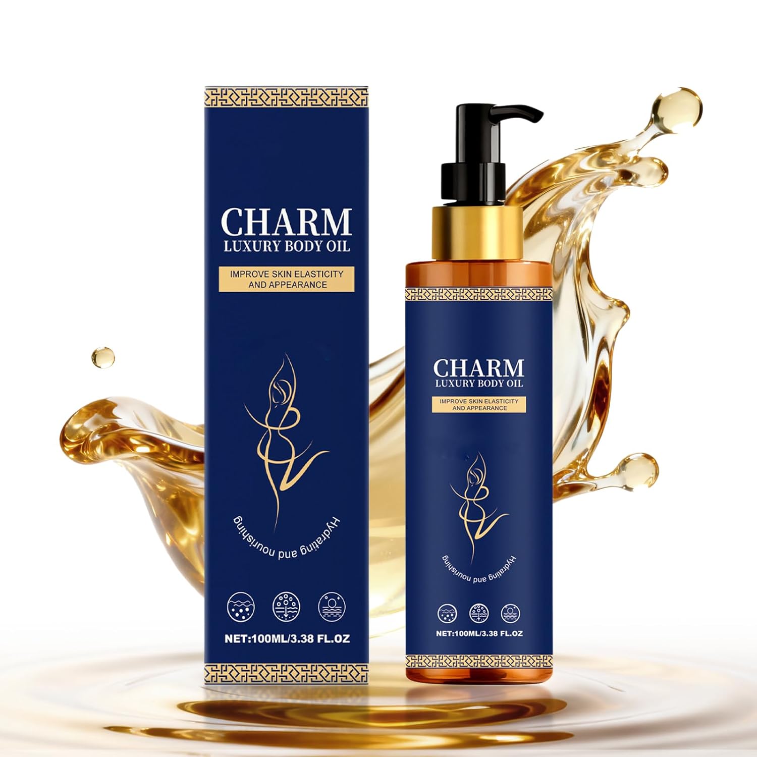 Body Firming Oil, Fast-Absorbing Formula with Rosemary & Centella for Deep Hydration and Nourishing, Daily Post-Shower Care for Smoothness, 3.38 floz