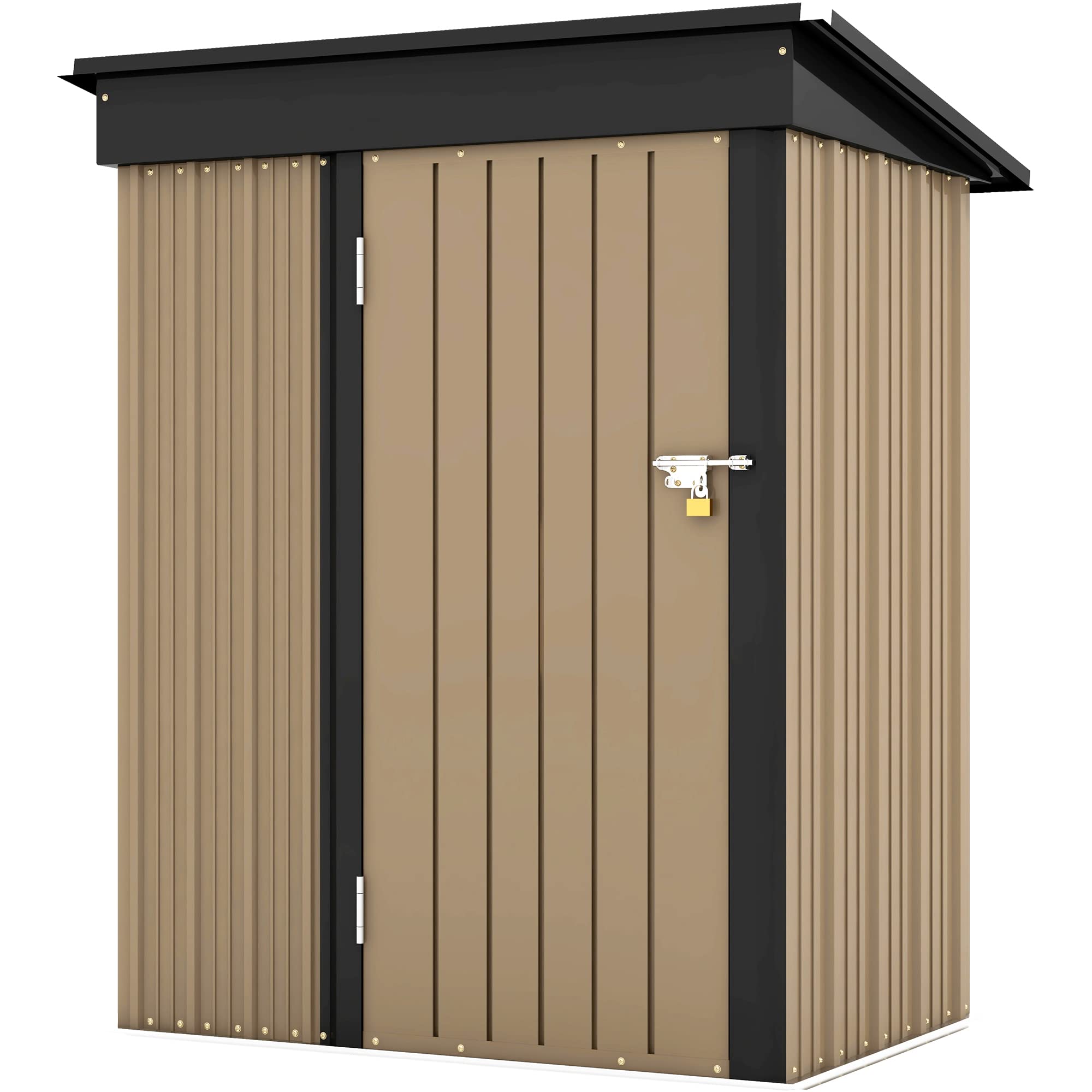 Buy Patiowell Metal Shed 5x3 FT, Garden Tool Outdoor Storage Shed with