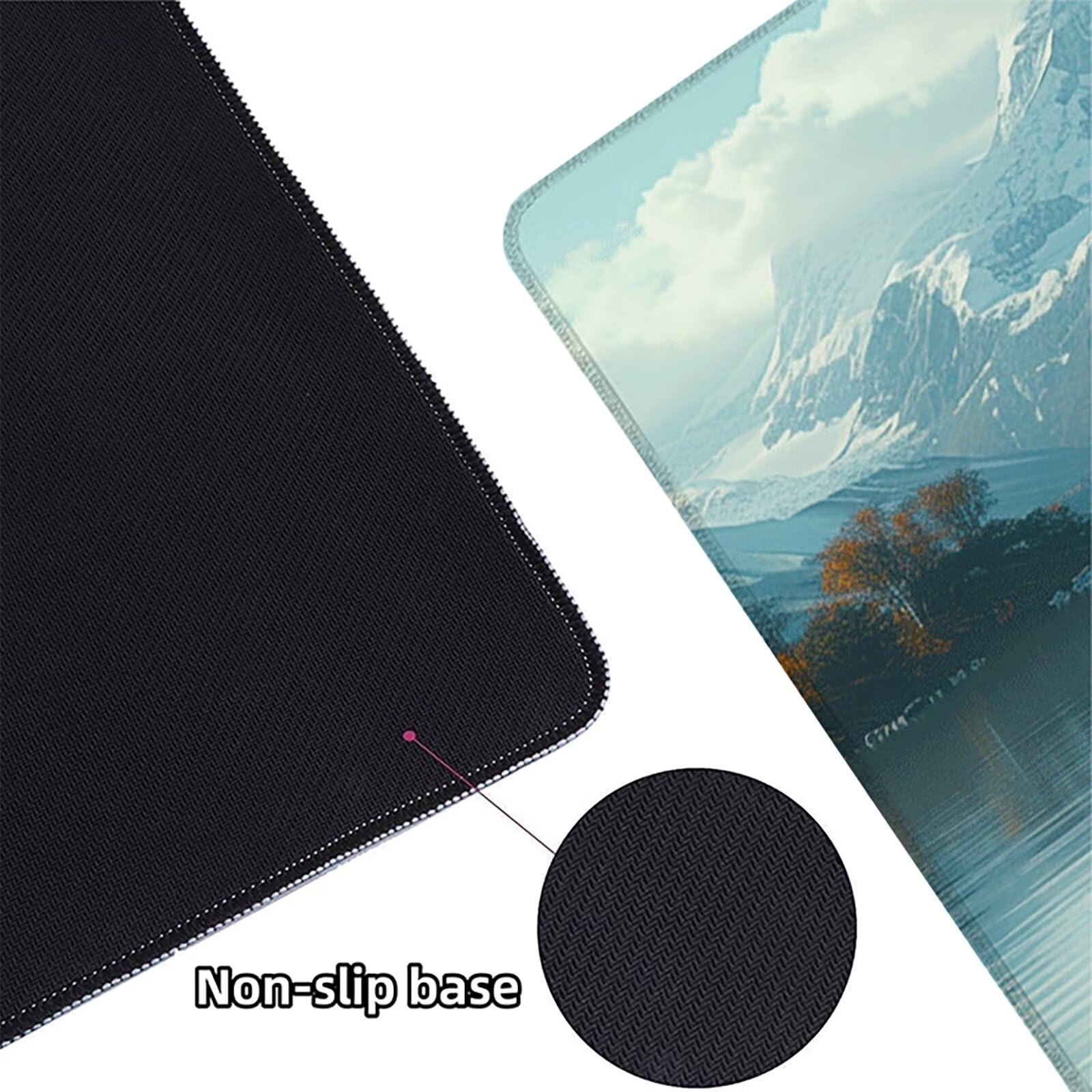 Paisaje Alfombrilla Ratón Gaming XXL 1500 x 800 mm, Alfombrilla Gaming Azul Mousepad con Base de Goma Antideslizante Impermeable Desk Mat para Teclado y Raton Accesorios Gaming, Regalos de Hombre B-4