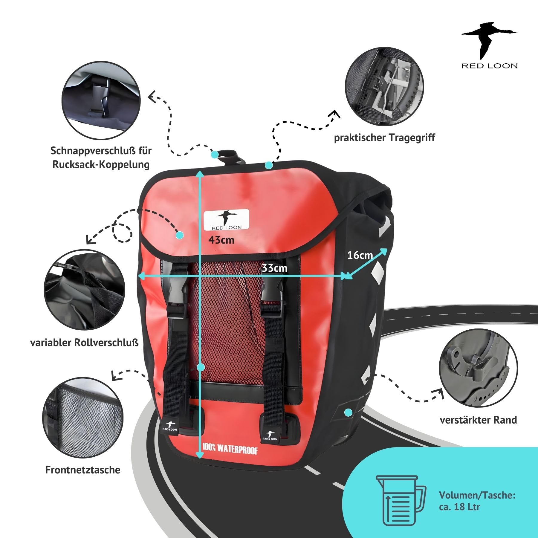 Bolsa Para Bicicleta Para Portaequipajes, Alforja, Alforja, De