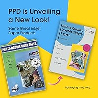 Vista 2 de Papel fotográfico PPD de doble cara, papel mate para folletos de 11 x 17 para impresora de inyección, 210 g/m², tamaño tabloide de 9 mil