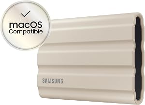 Samsung MU-PE1T0K/EU T7 Shield SSD Portatile da 1 TB, USB 3.2 Gen.2, beige, compatibile con Mac, iPhone e iPad