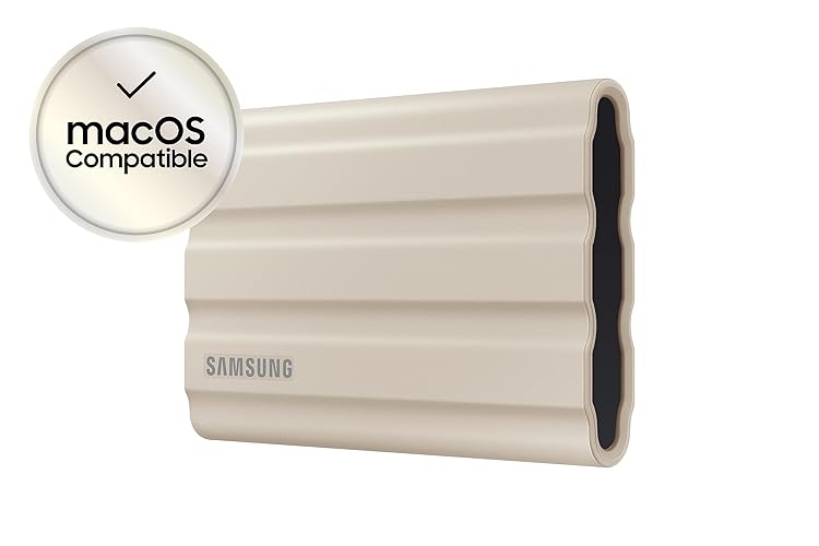 SAMSUNG T7 Shield Portable SSD 2TB, USB 3.2 Gen.2, External SSD, Beige (MU-PE2T0K/EU)