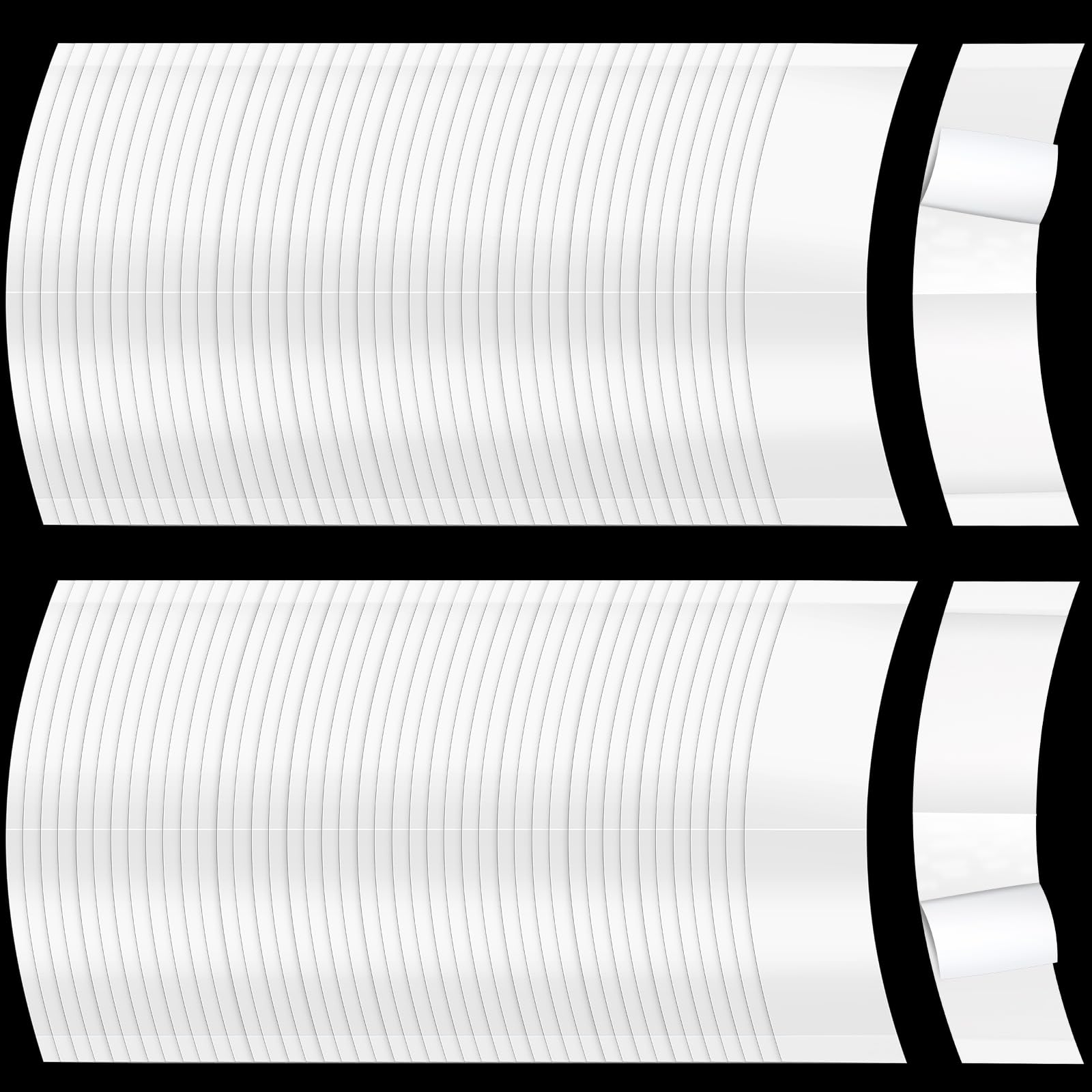 Maitys 120 Pieces Lace Front Wig Tape Double Sided Adhesive Waterproof C-Shaped for Long Short No Hair Wigs Toupees Pieces and Extension(White)