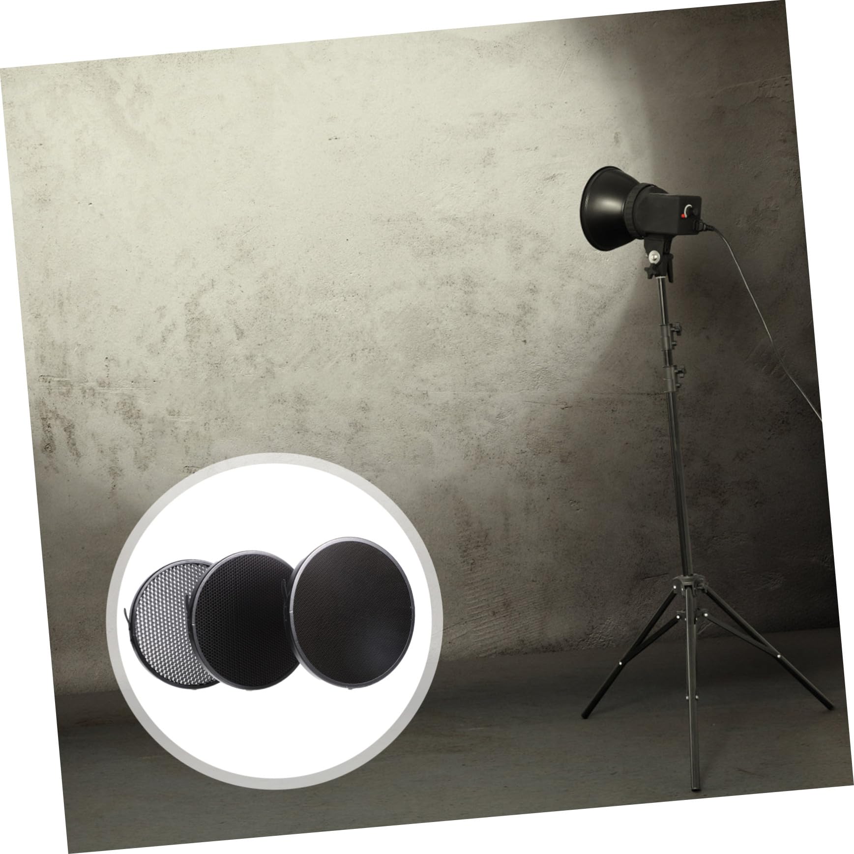 HOMSFOU Rejilla de Panal para Reflector de Flash Liberación Rápida, Aleación de Aluminio, Emisión Precisa de Haz, Accesorio Adecuado para Fotografía de Estudio Profesional