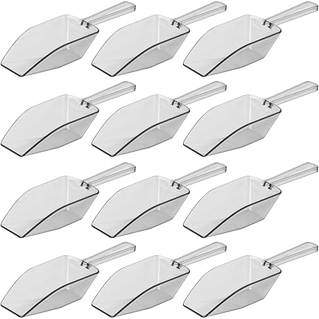 WILLBOND 12 Pack Clear Acrylic Candy Scoopers