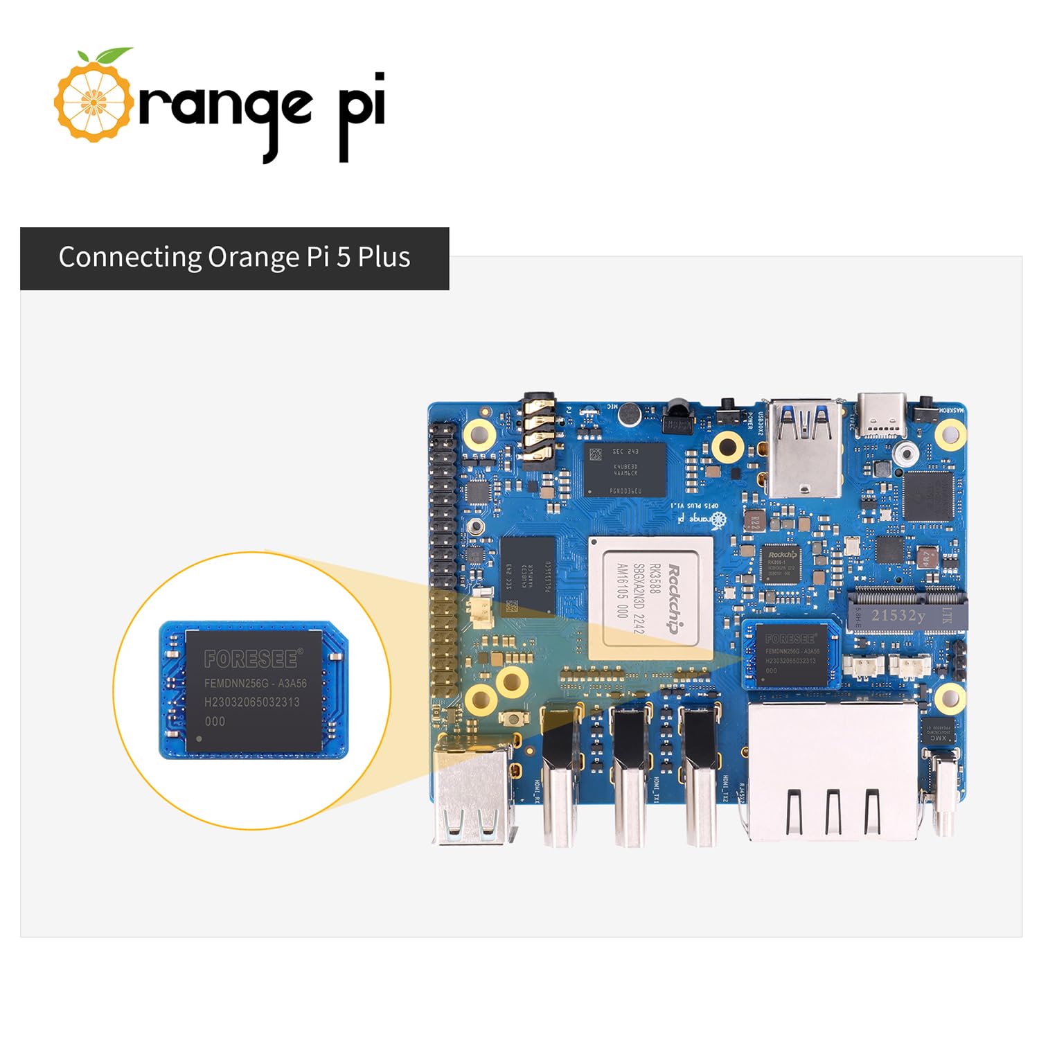 Orange Pi 5Plus 16GB 256GB eMMC ケース付き Amazon.com: Orange Pi 5 Plus 16G with 256GB eMMC Module RK3588 8