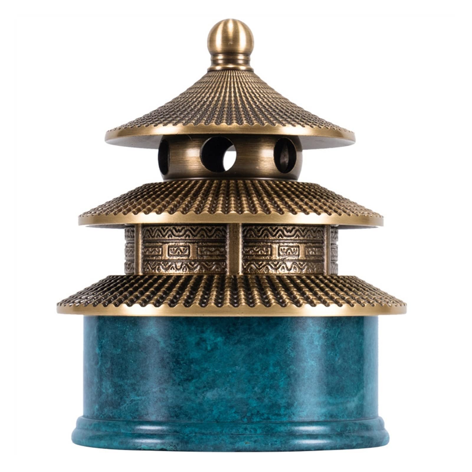 ZZlei2yu-12 Home Decor Ornament The Exquisite Pagoda Copper Incense Burner Basement Ornament Chinese Sandalwood Incense Burner Home Study Crafts Ornaments Colorful Ornament