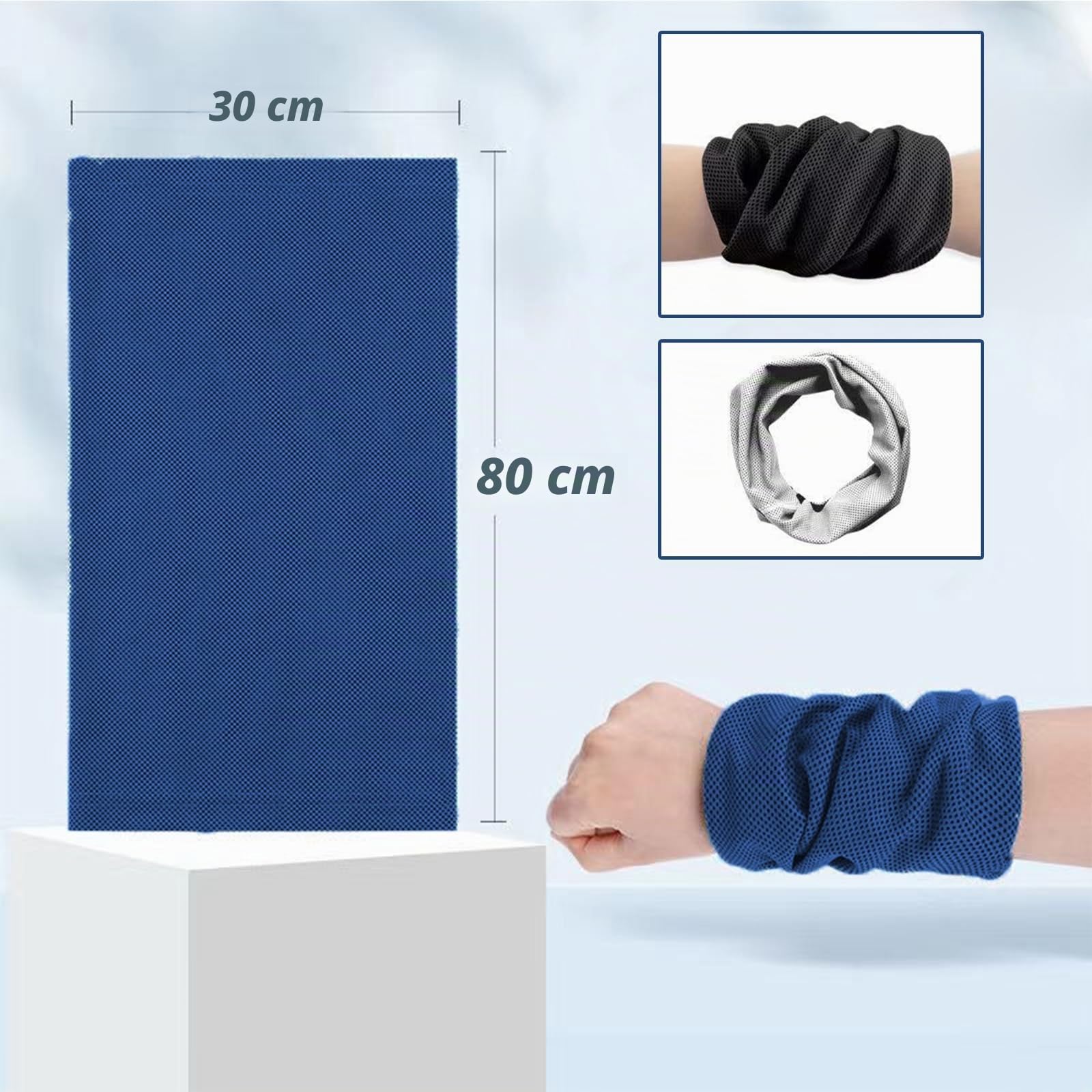 Lot de 10 serviettes rafraîchissantes en microfibre - Serviette rafraîchissante pour fitness et sport - Pour refroidissement instantané - Serviette rafraîchissante pour fitness, sport, voyage, yoga