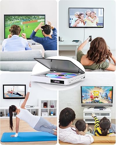 Miniatura 6 de Arafuna Mini reproductores de DVD para TV, reproductor de DVD HDMI con control remoto y cable RCA, reproductores de DVD libres de región HD 1080P