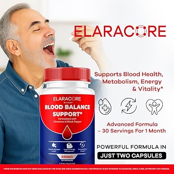 (2 Pack) Elaracore Balance Support Capsules, Elaracore Advanced Formula Supplement Pills All Natural Premium Elaracore Health & Wellness Elarecore Glycogen Multivitamin, 120 Capsules for 2 Months