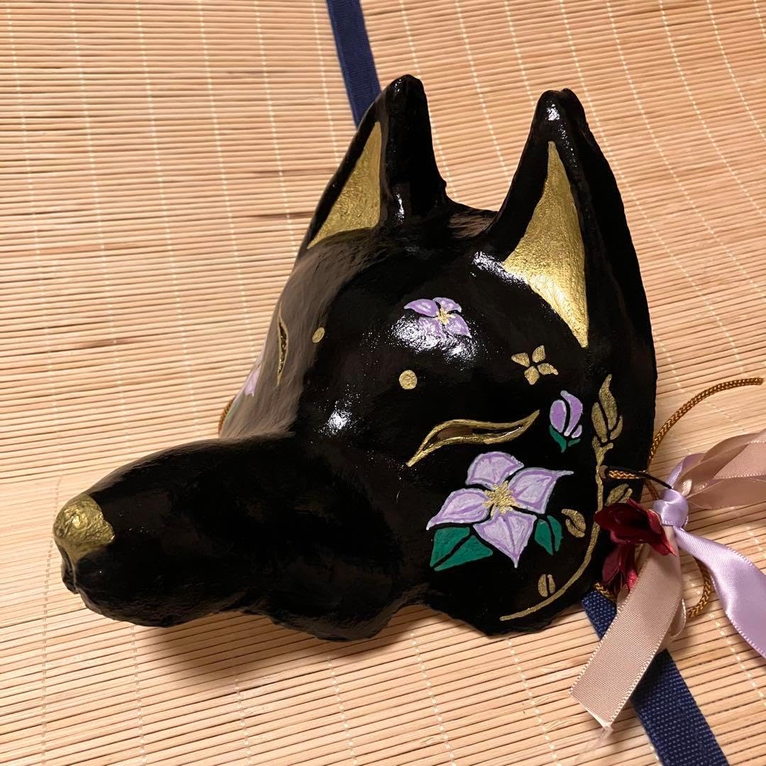 狐 お面狐面堂：狐面「鈴稲 白」