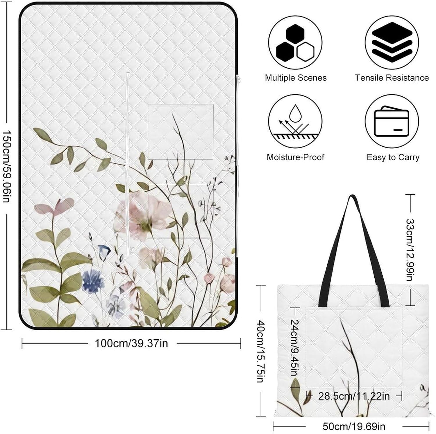 ピクニックシート ぷりんと ピクニックマット キャンプマット バーベキュー アウトドアマット お手入れ簡単 防水 防汚 持ち運び便利