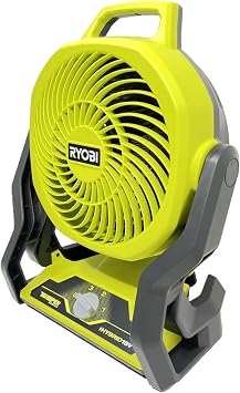 RYOBI ONEAND 18V Cordless Hybrid Whisper Series 7-1/2 in. Fan KIT with 4.0 AH Battery and | This is Not a Misting Fan