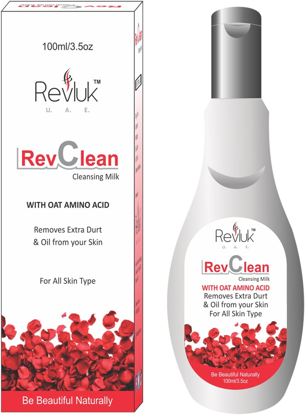 Revclean Cleaning Milk with Oat Amino – Gentle Facial Cleanser for Sensitive Skin | Non-Foaming, Hydrating & Soothing | Paraben-Free, Soap-Free, Daily Use for All Skin