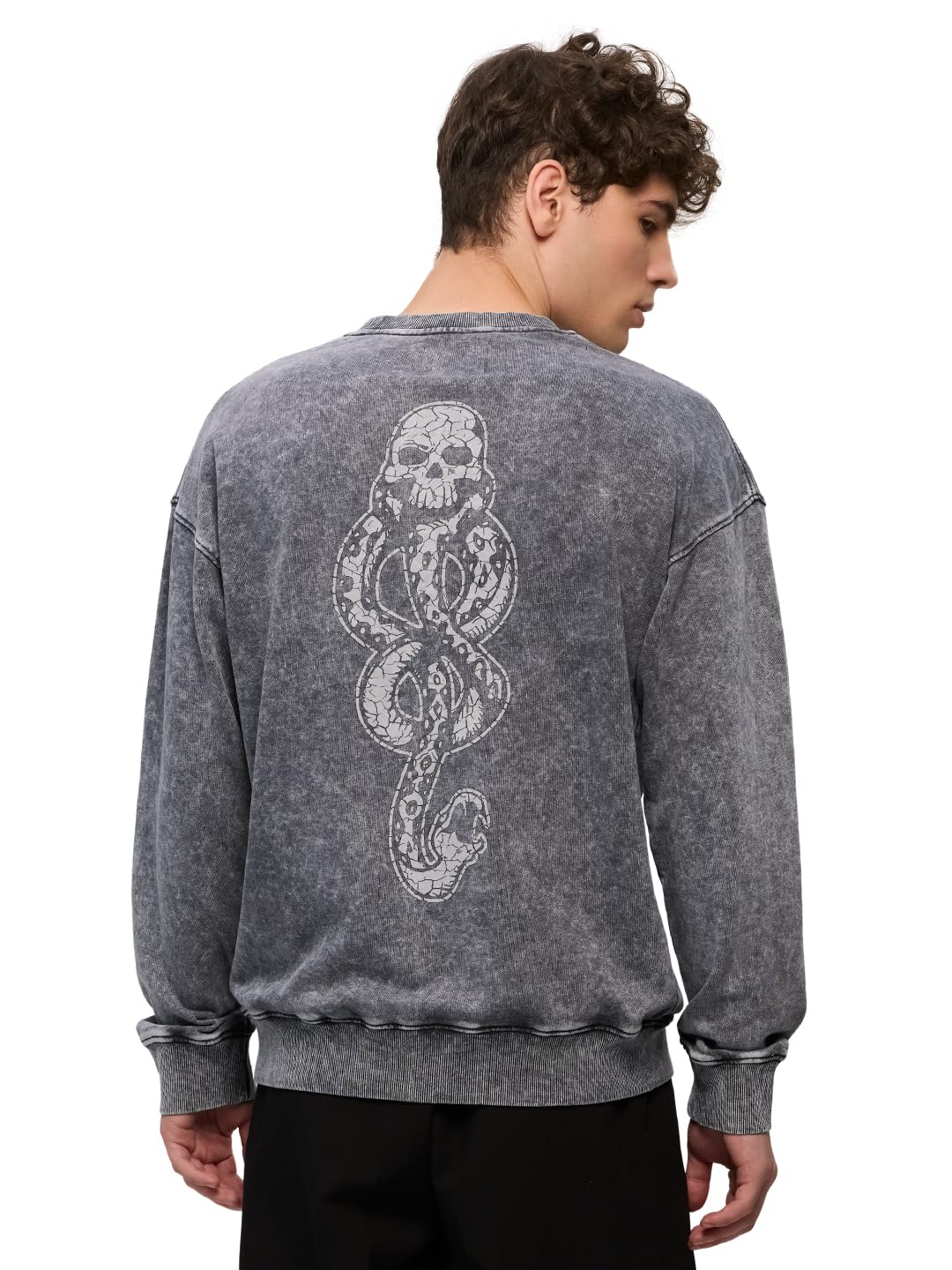the souled store Harry Potter: Azkaban Men and Boys Long Sleeves Round Neck Grey Printed Cotton Blend Oversized Sweatshirts-picture-58