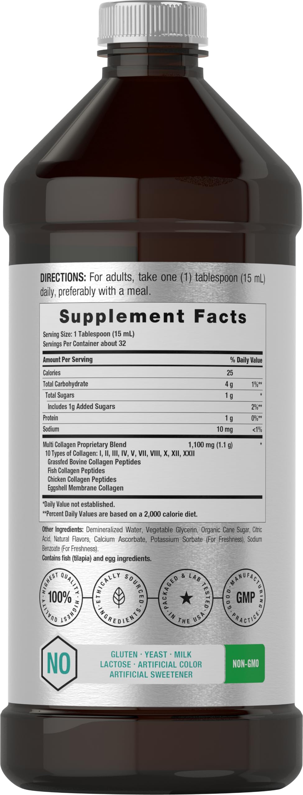 Horbaach Multi Collagen Protein 16 fl oz | Mixed Fruit Flavor — Amazon image 2