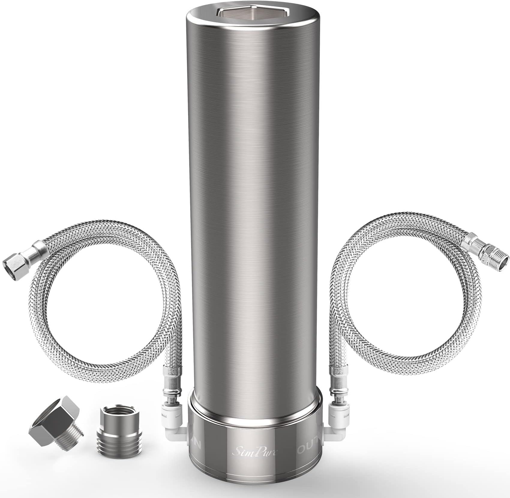 V7 Under Sink Water Filter, 5-Stage Stainless Steel Water Filtration System Direct Connect to Kitchen Faucet, Reduces 99% Lead, Chlorine, Bad Taste, 20K Gallons, No Drilling Required