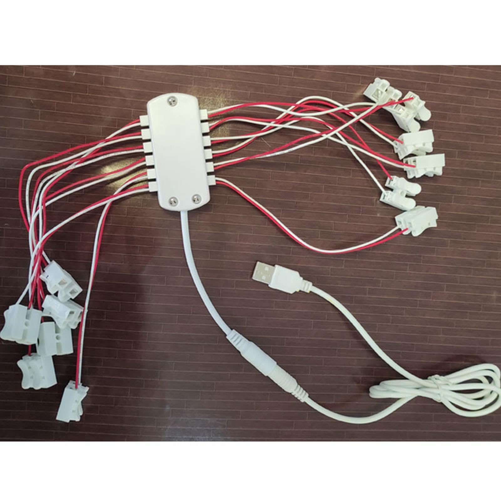 Perfeclan Alimentation USB 5 V, câblage USB, 12 Ports, Sortie d'alimentation Portable pour Trains Miniatures, chemins de Fer Miniatures, lampadaires, réseau