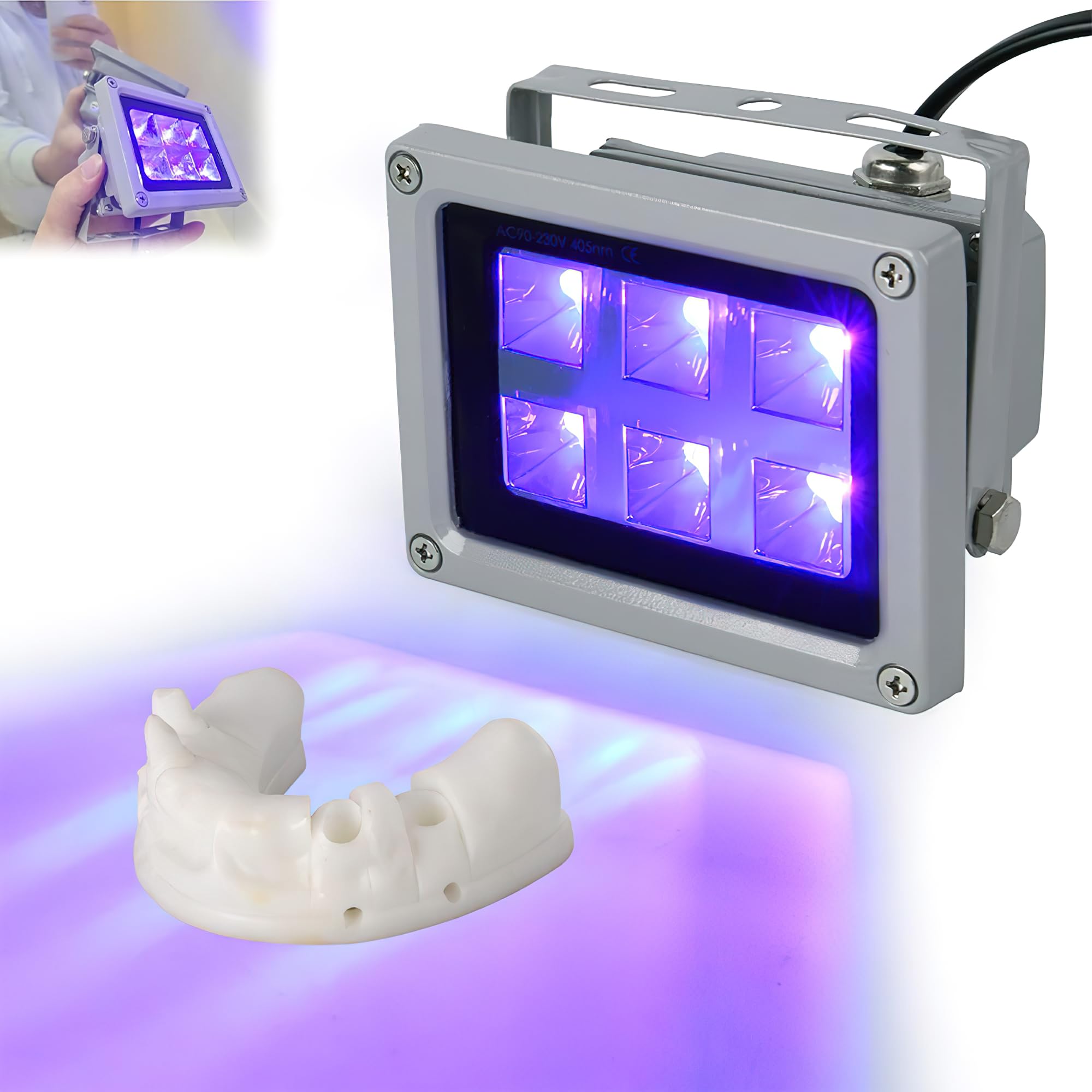 WISKA UV Light for Resin Art, UV Lamp, UV Curing Lamp - LED 3D Printer 405nm Lights for Solidifying Photosensitive Resin, SLA, DLP, LCD 3D Printing UV Resin Lamp Suitable for Resin Artwork (B0DDJ8K5NS) Amazon Price History, Amazon Price Tracker