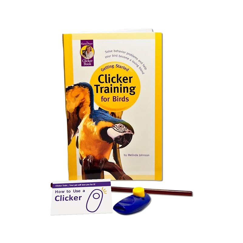 Kit de treinamento com clicker para aves Karen Pryor Clicker Training KT427R, 5 itens