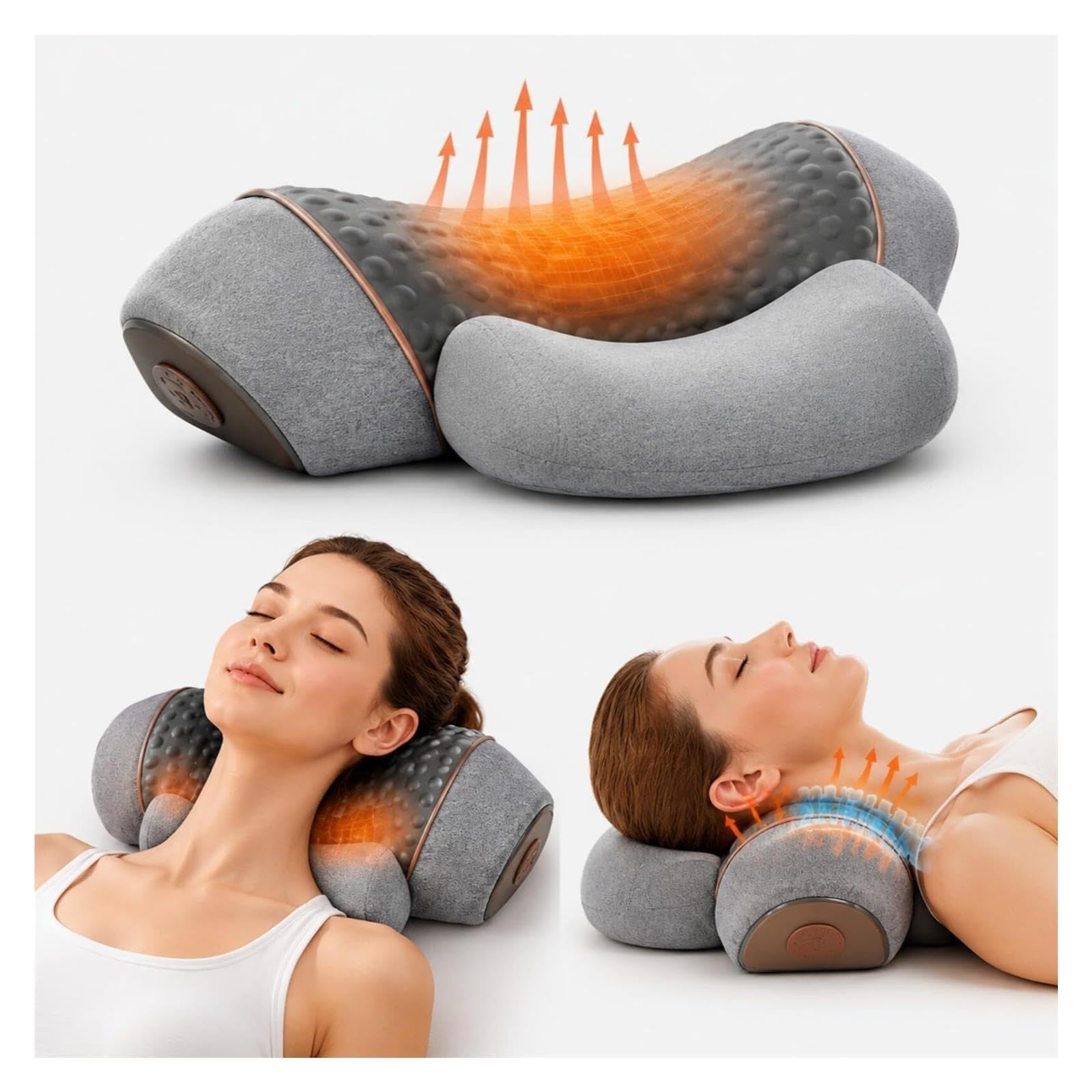 Massaggiatore Cervicale 3 In 1, Cuscino Massaggiante Riscaldato