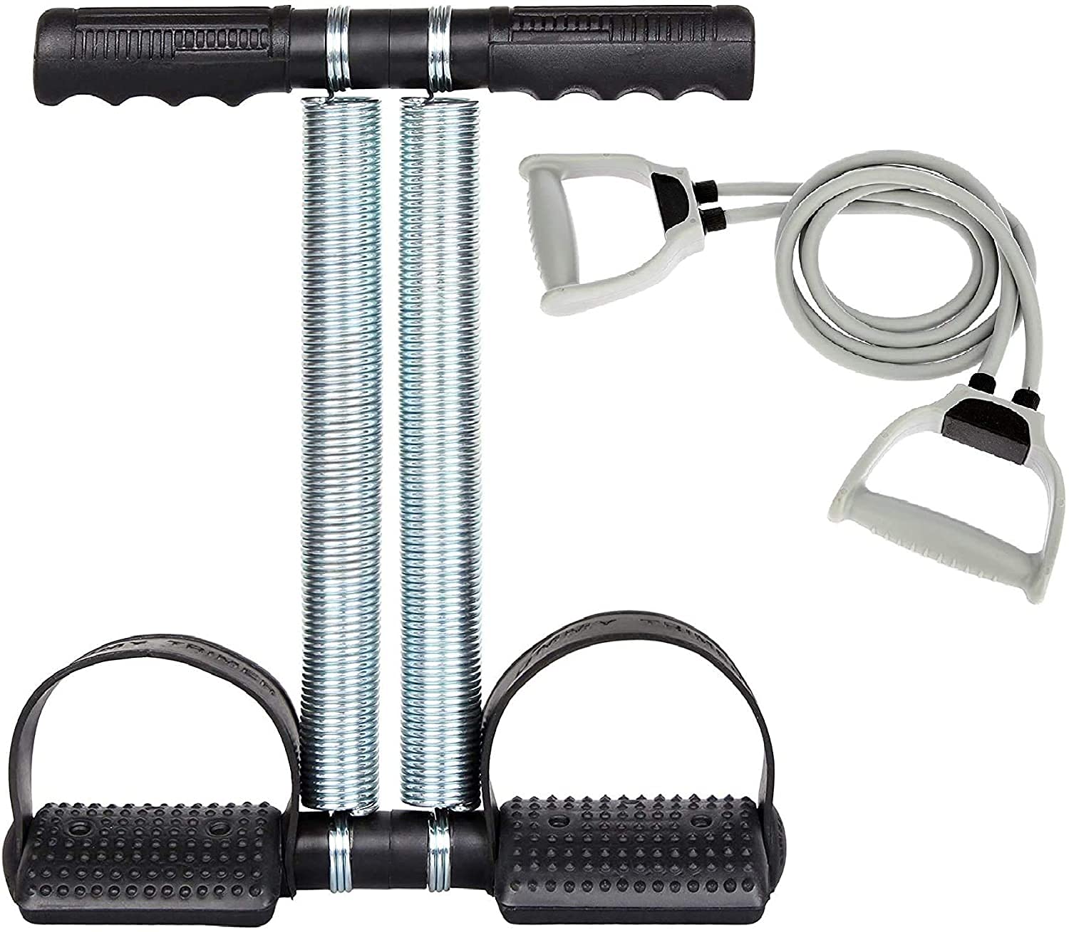 Tummy Trimmer and Resistance Band Combo Abs Exercise Equipment Home Gym Six Pack Full Body Abs Workout for Men Women (B095CPTCYL) Amazon Price History, Amazon Price Tracker