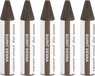 uxcell Wood Filler Stick, 5 Pcs Wax Sticks Wood Touch Up Markers, Furniture Crayons for Scratches Holes Crack Tables Desks Wooden Floors Repair Cover Ups, Burnt Sienna