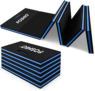 FOSHIO Foldable EVA Mat with Carrying Handles - Thick Kneeling Mat for Mechanics, Garage, Picnicking, Gardening, Camping, Home Gym