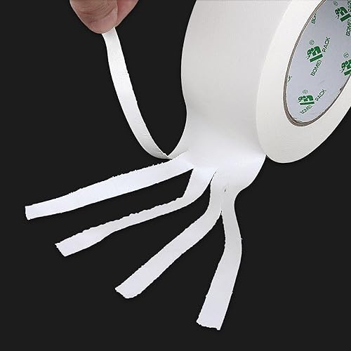 Miniatura 3 de BOMEI PACK Paquete de 2 cintas Gaffer blancas de 2 pulgadas x 30 yardas, mate, no reflectante, sin residuos, cinta adhesiva para cables, escenarios,