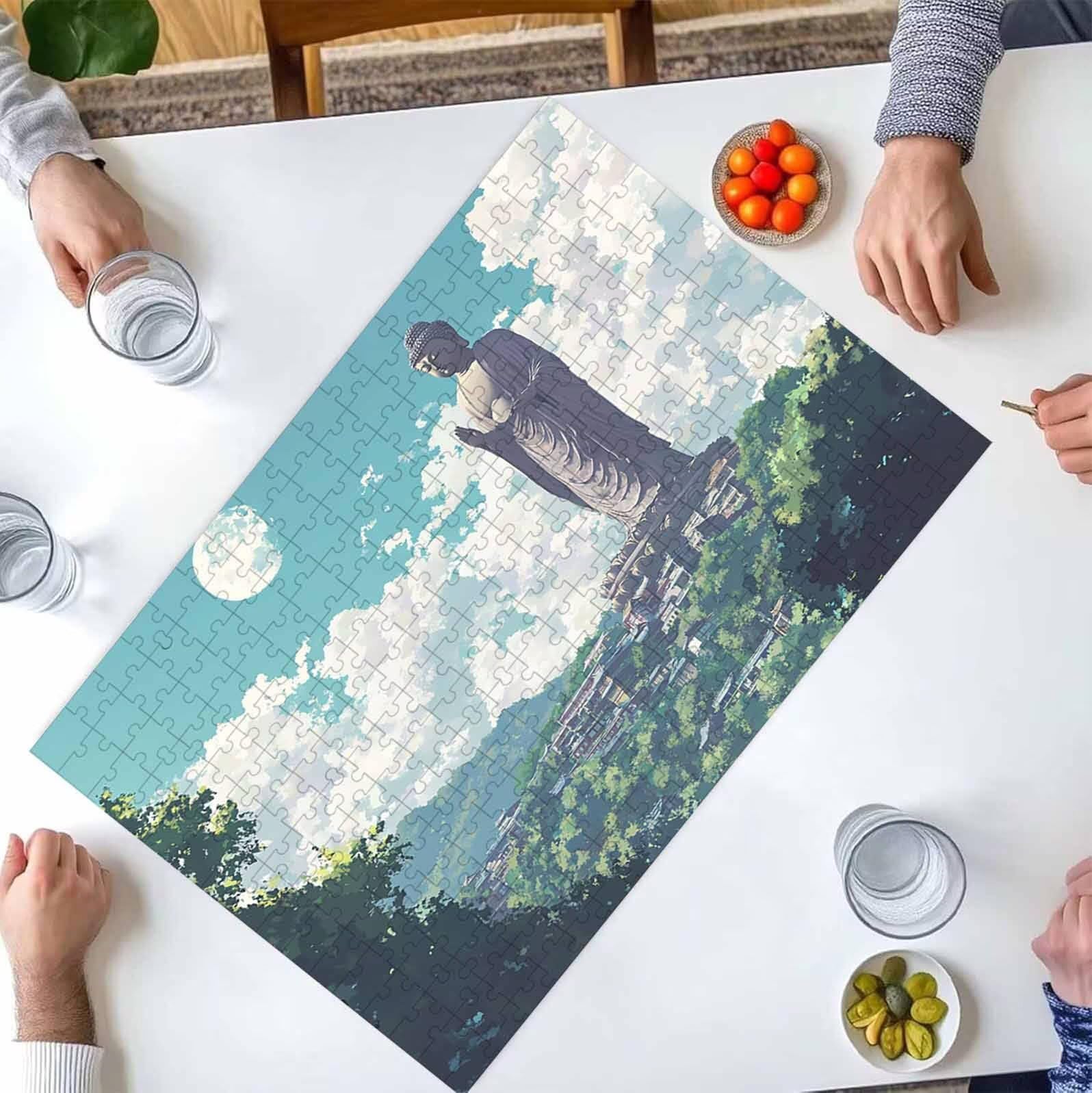1500 Pezzi di Puzzle, Cielo blu 1500 Pezzi di Puzzle per Adulti, Regalo Anniversario, Regalo Natale, Decorazione Della Casa, Prevenzione Della Degenerazione Cerebrale Negli Anziani PjY1012 H-O