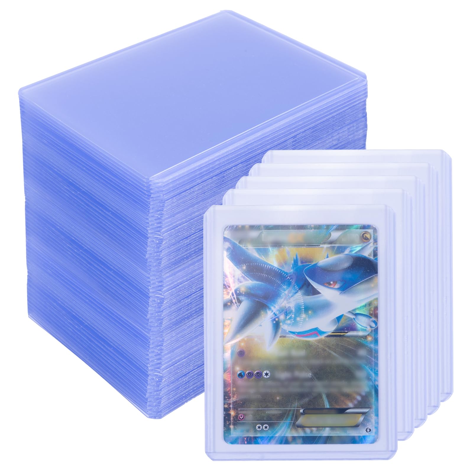 Custodie per carte Set di 100 Custodie per Carte da Collezione Trasparente spessore regolare Card Protectors Adatte per,carte collezionabili,MTG,Pokemon Magic