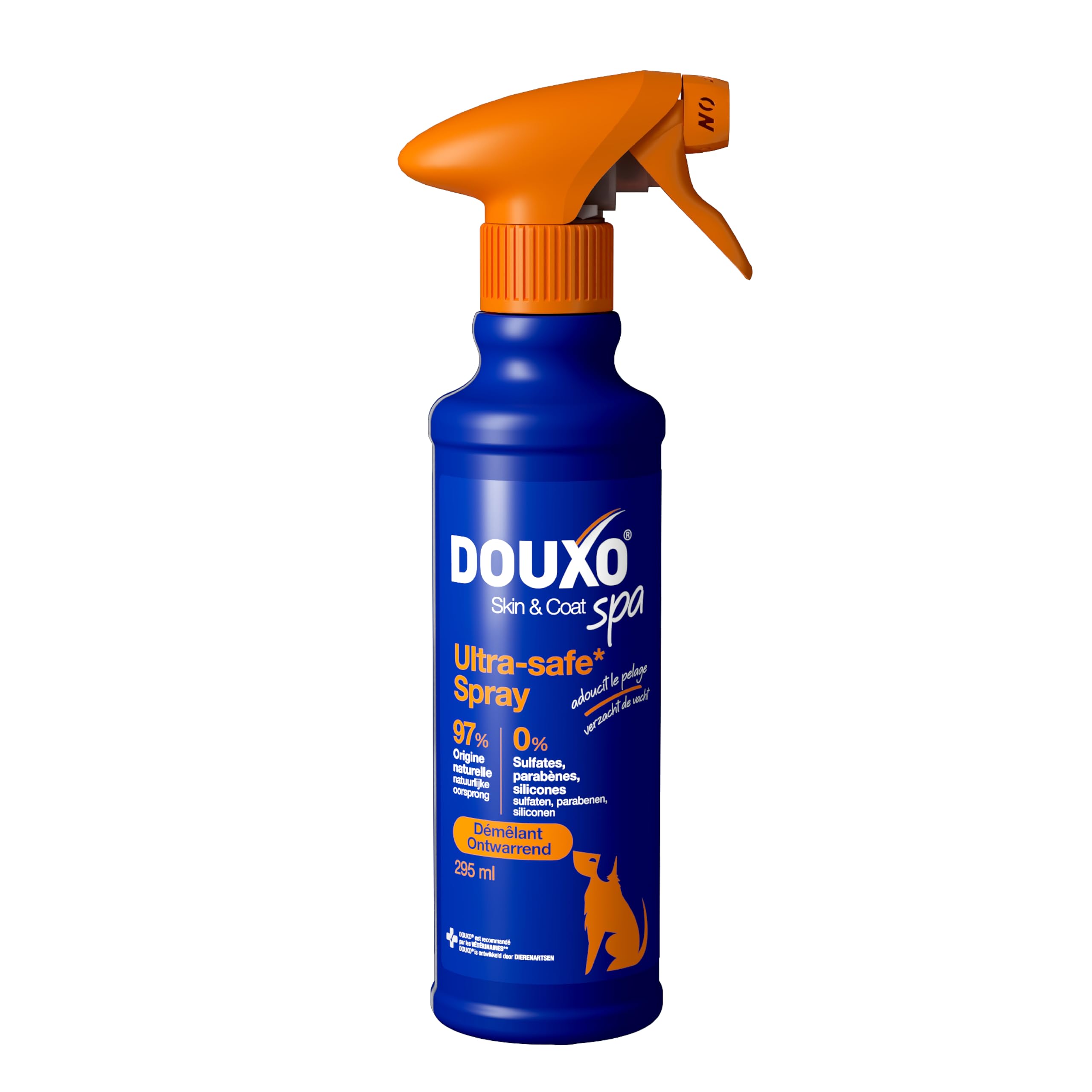 DOUXO Skin & Coat Spa - Ultra-Safe Spray démêlant pour Chiens, 340mL, démêle et nourrit Le Pelage en Toute sécurité, Laisse Le Pelage Doux, Soyeux et sans Noeuds, Formule respectueuse de la Peau.