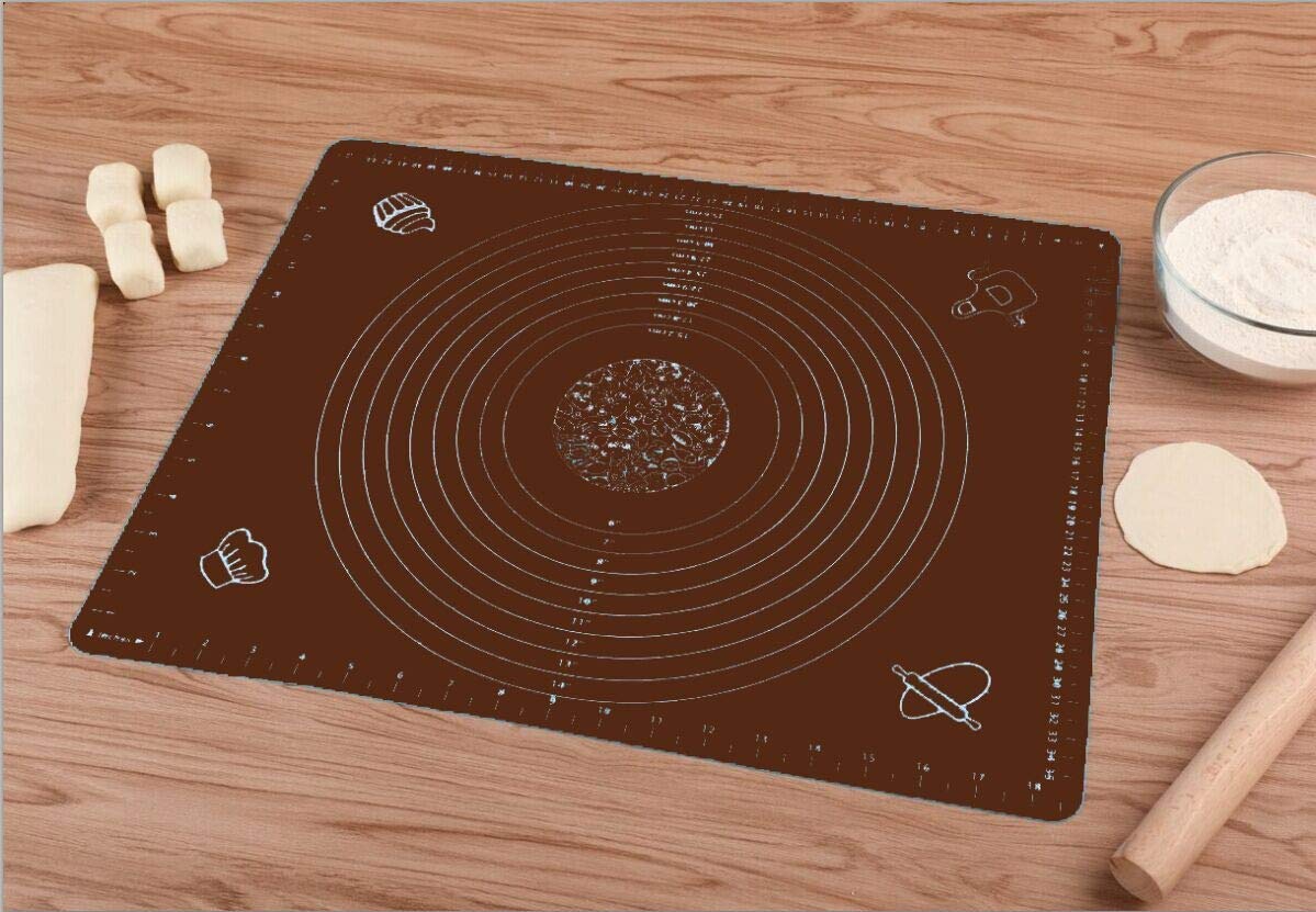 Pastry Mat Silicone Baking Mats, Kneading Dough Mat Baker Mat Sheet for Rolling Countertop, Non-stick, Large, Rectangle