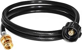 6FT Propane Hose Adapter 1lb to 20lb, Propane Converter Hose Compatible with Weber Q Gas Grill, Buddy Heaters, Coleman Grill, Propane Adapter Hose for QCC1/Type1 Tank Connects 1 LB Portable Appliance to 20 LB Propane Tank