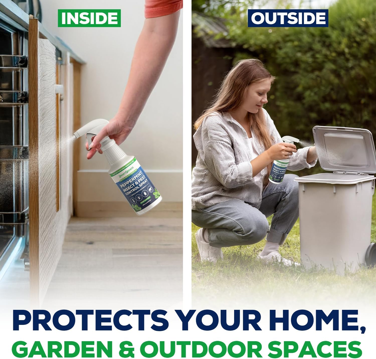 All Natural Peppermint Oil Insect & Pest Control Spray Repels Mice, Spiders, Ants, for Home, Indoor, Outdoor, Garden Maximum Strength Smart Grower Ready to Use 16 FL OZ - Image 3