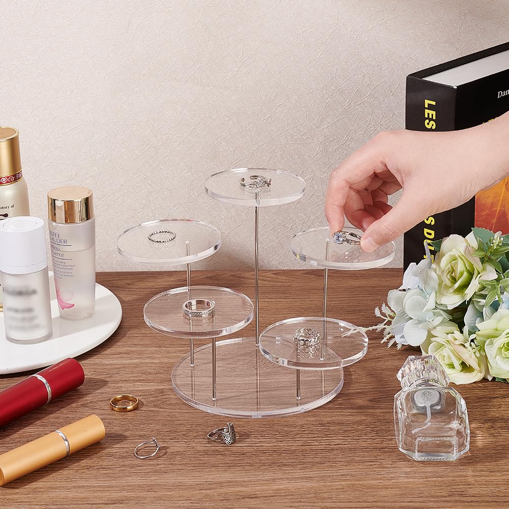 Espositore Profumi Kytpyi 7 Livelli - In Acrilico Trasparente, Base 15cm, Per Casa E Negozio, Facile Montaggio - Foto 6