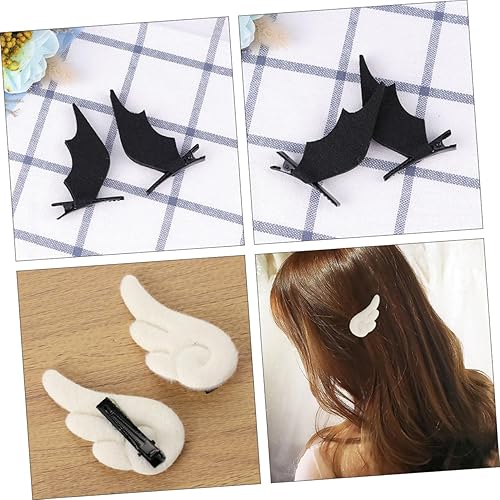 Miniatura 4 de Beatifufu 4 pares de pinzas de horquilla de ángel diablo, accesorios para el cabello para mujer, accesorios para el cabello, pinzas para el cabello