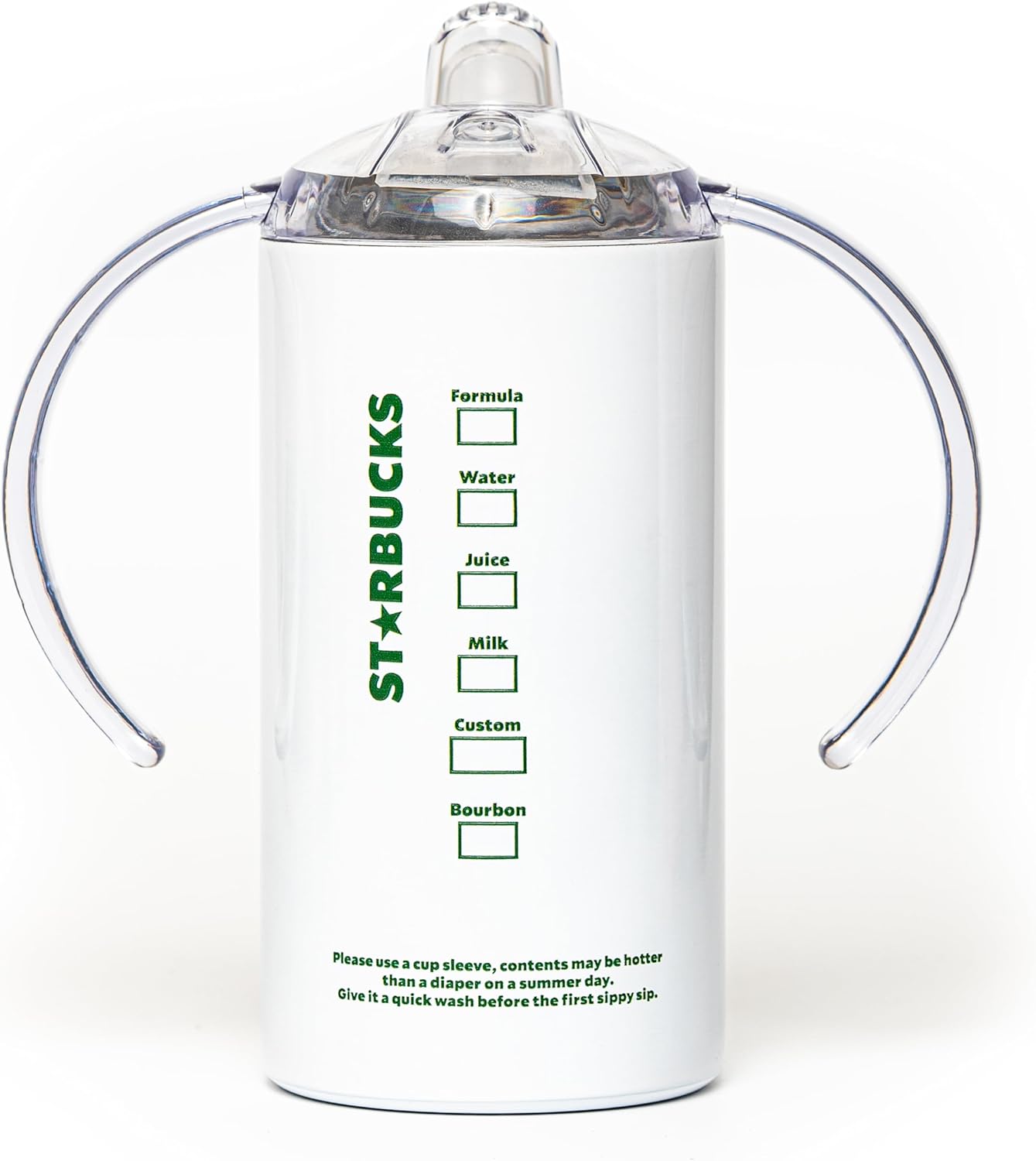 St*rbucks Baby Stainless Steel Double-Insulated Tumbler With Lid And Straw (12oz) Funny Any Age Mug Toddler Cup