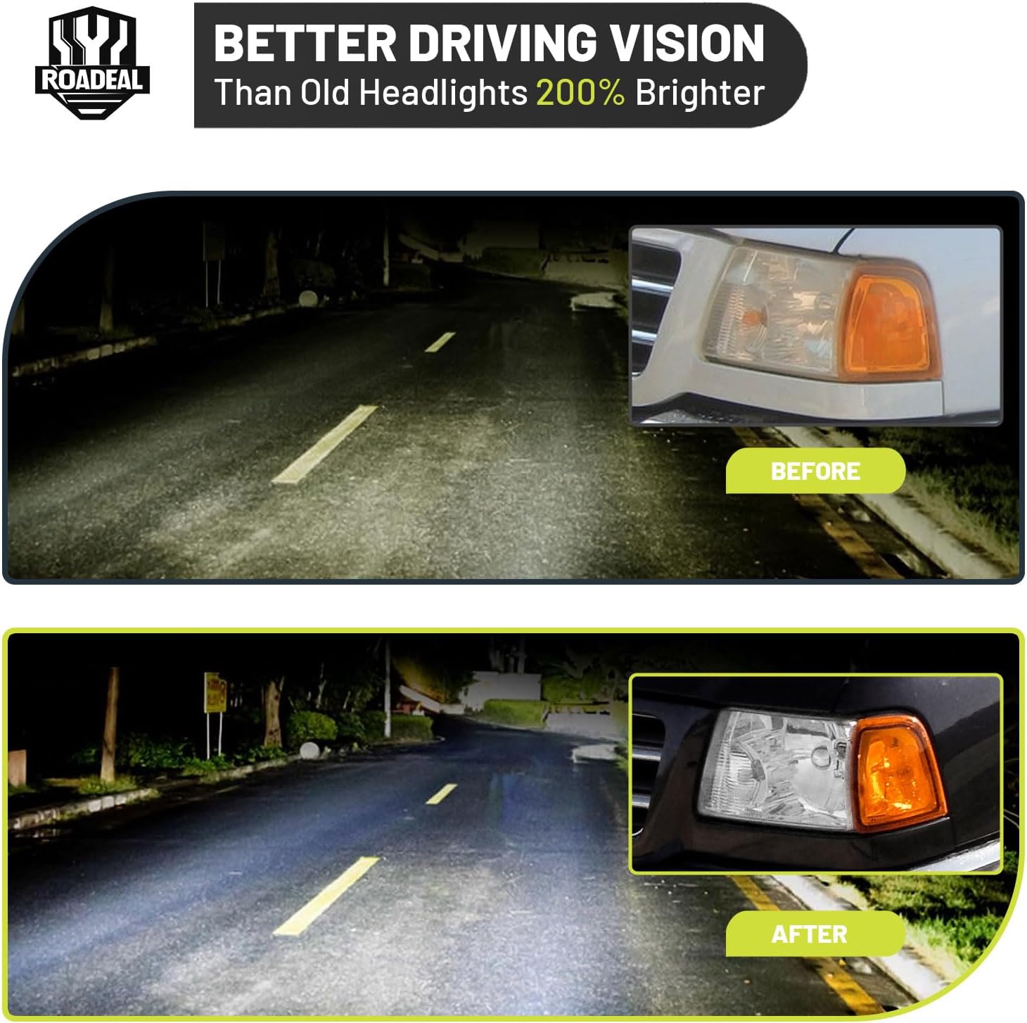 Headlights W/Bulbs for 2001-2011 Ford Ranger Halogen Headlamp Replacement Driver & Passenger Side