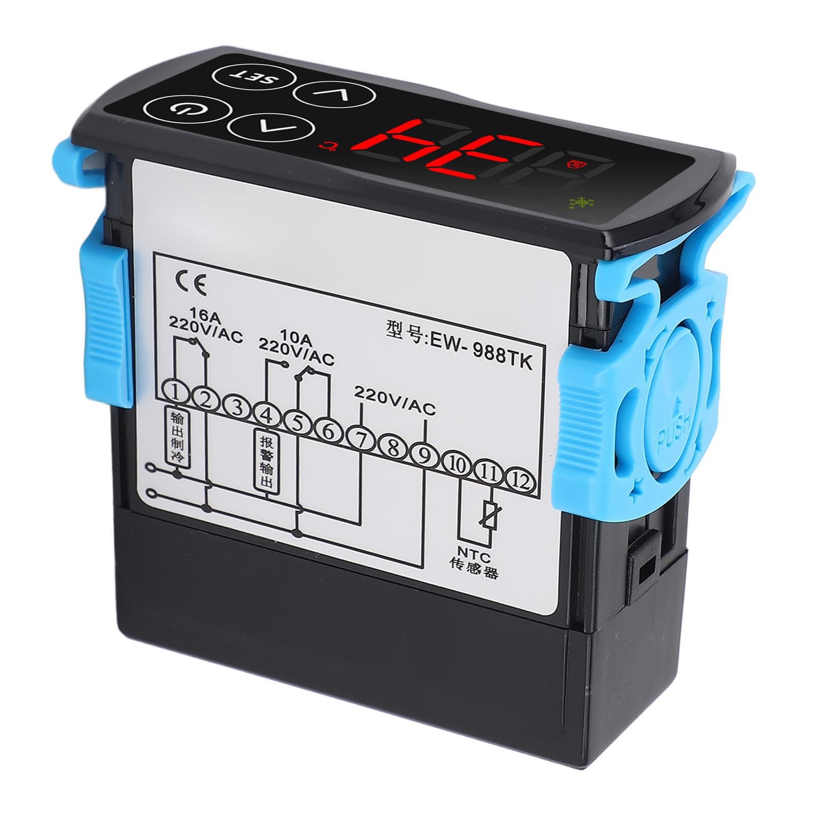 Regolatore di temperatura PID, termostato digitale touch screen con doppio display, riscaldamento di raffreddamento, CA 220 V, 10 A, per di raffreddamento